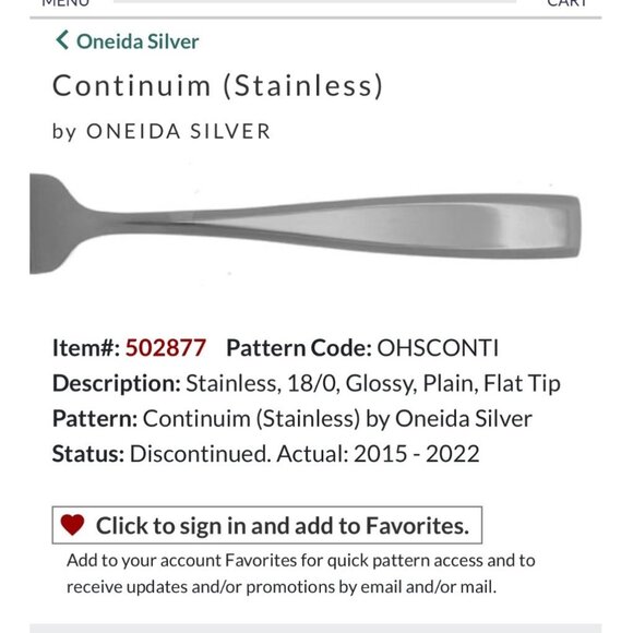 Oneida Silver Continuum Stainless Steel tables Spoons Pair - Picture 1 of 4
